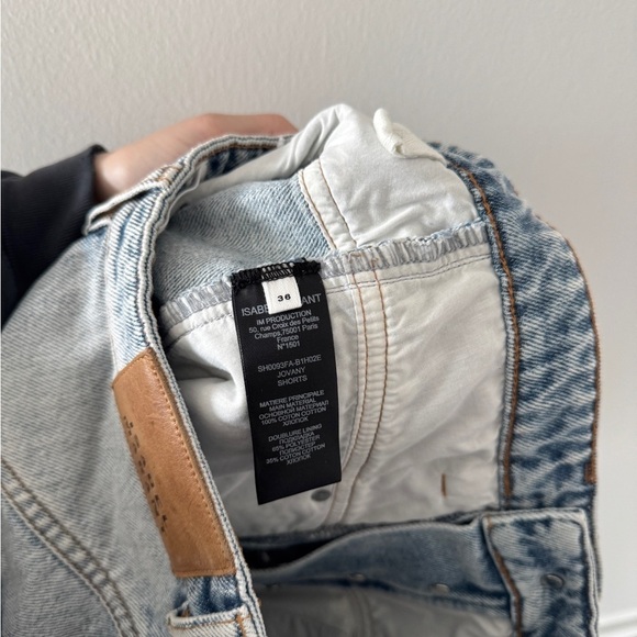 ISABEL MARANT Jovany Light Blue Denim Shorts 36 - Picture 7 of 7